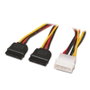Aisens A131-0161 Cable Duplicador Molex 4 Pin Macho a 2x SATA Hembra